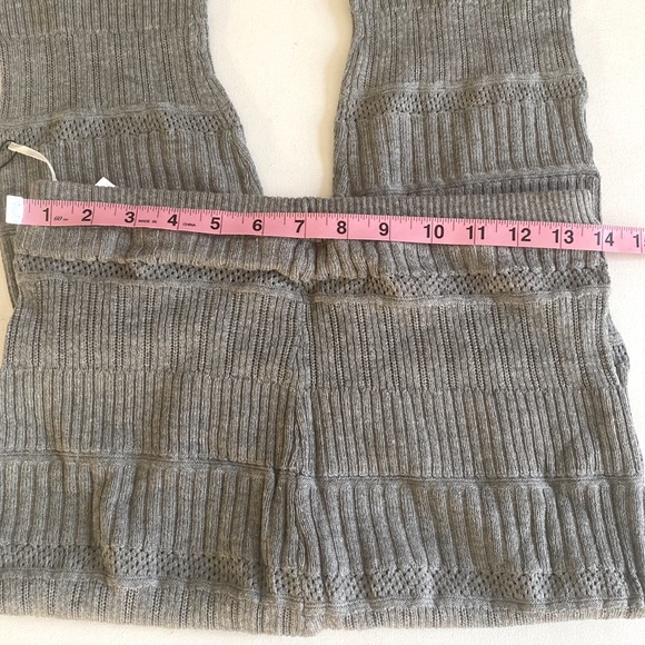 Antiqua Cable Knit Sweater Heather Grey leggings, Size L, NWT - Picture 6 of 7